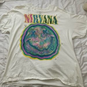 nirvana distressed oversized tshirt from urban outfitters
